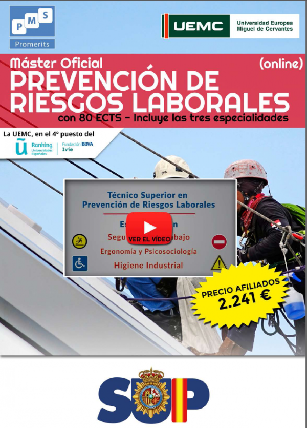 Máster Oficial En Prevención De Riesgos Laborales – Formación SUP